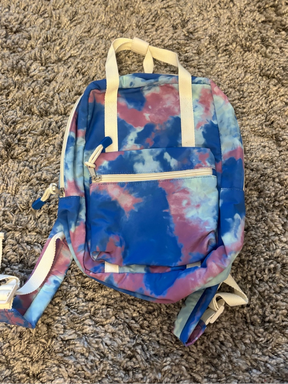 Tie-Dye Blue Multicolor Mini Backpack